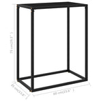 Console Table Black 60x35x75 cm Tempered Glass