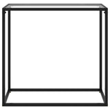 Console Table Transparent 80x35x75 cm Tempered Glass - Front View
