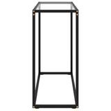 Console Table Transparent 80x35x75 cm Tempered Glass - Side View