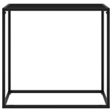 Console Table Black 80x35x75 cm Tempered Glass