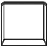 Console Table Black 80x35x75 cm Tempered Glass - Front View