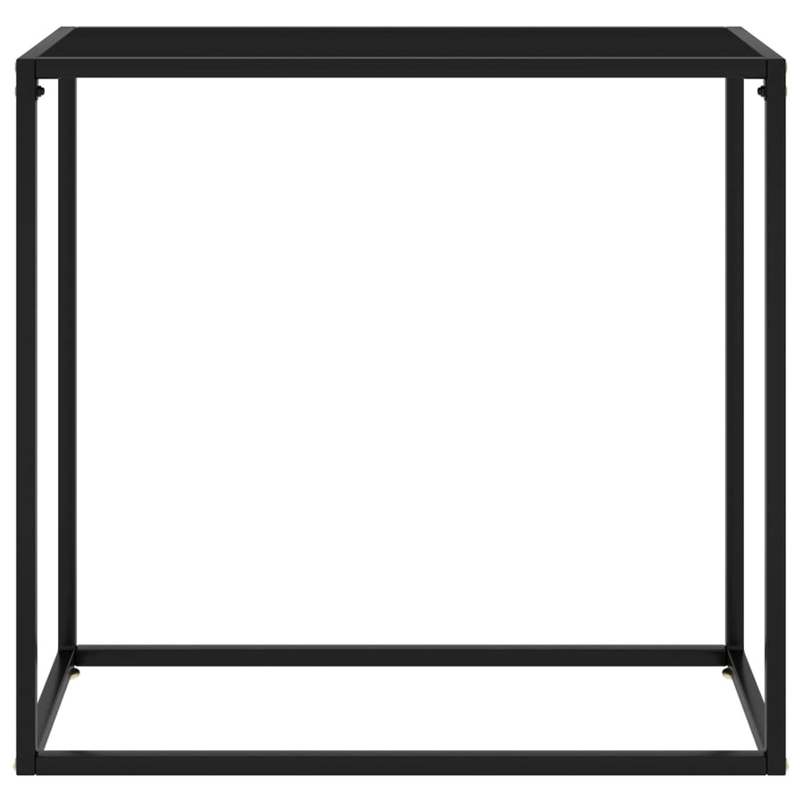 Console Table Black 80x35x75 cm Tempered Glass