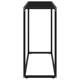 Console Table Black 80x35x75 cm Tempered Glass