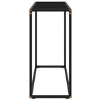 Console Table Black 80x35x75 cm Tempered Glass