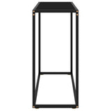 Console Table Black 80x35x75 cm Tempered Glass - Side View