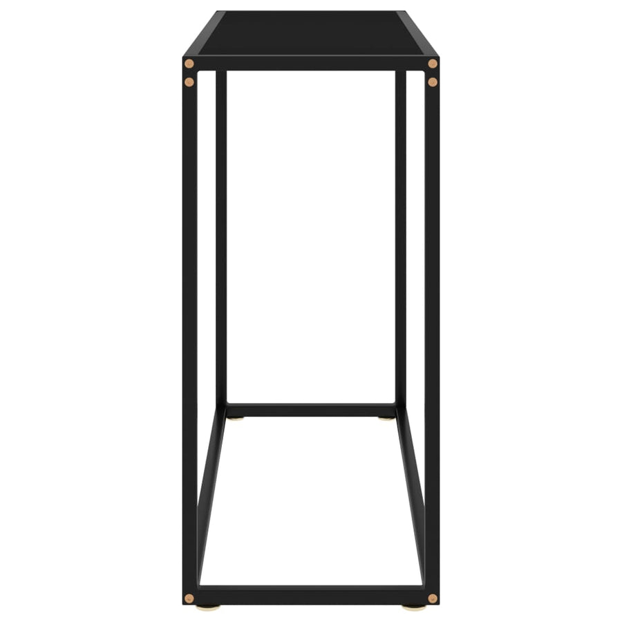 Console Table Black 80x35x75 cm Tempered Glass