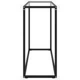 Console Table Transparent 100x35x75 cm Tempered Glass - Side View