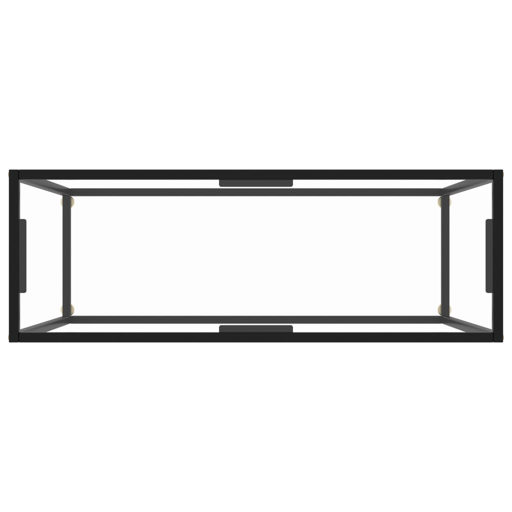Console Table Transparent 100x35x75 cm Tempered Glass