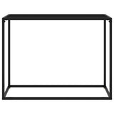Console Table Black 100x35x75 cm Tempered Glass