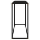 Console Table Black 100x35x75 cm Tempered Glass