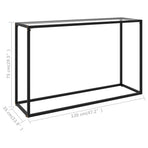 Console Table Transparent 120x35x75 cm Tempered Glass