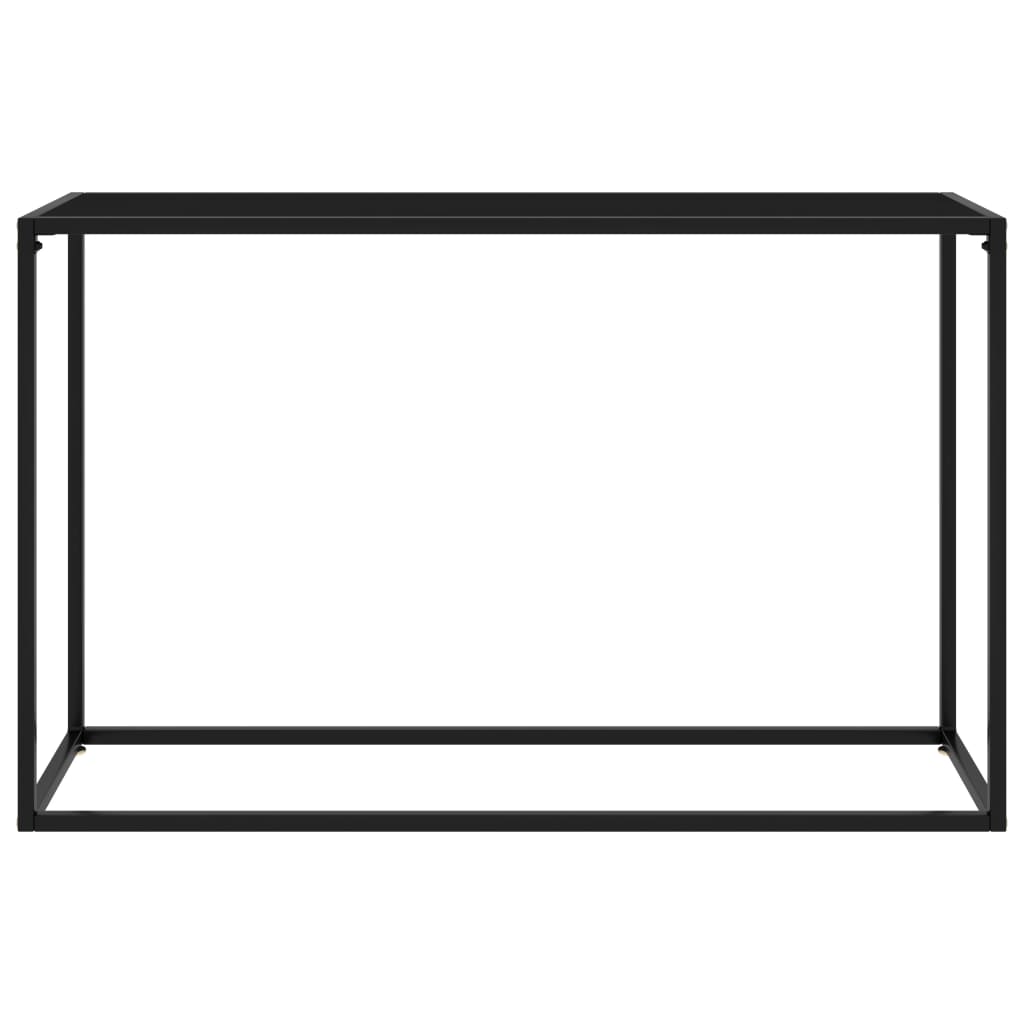 Console Table Black 120x35x75 cm Tempered Glass