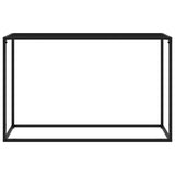 Console Table Black 120x35x75 cm Tempered Glass