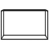 Console Table Black 120x35x75 cm Tempered Glass - Front View