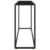 Console Table Black 120x35x75 cm Tempered Glass