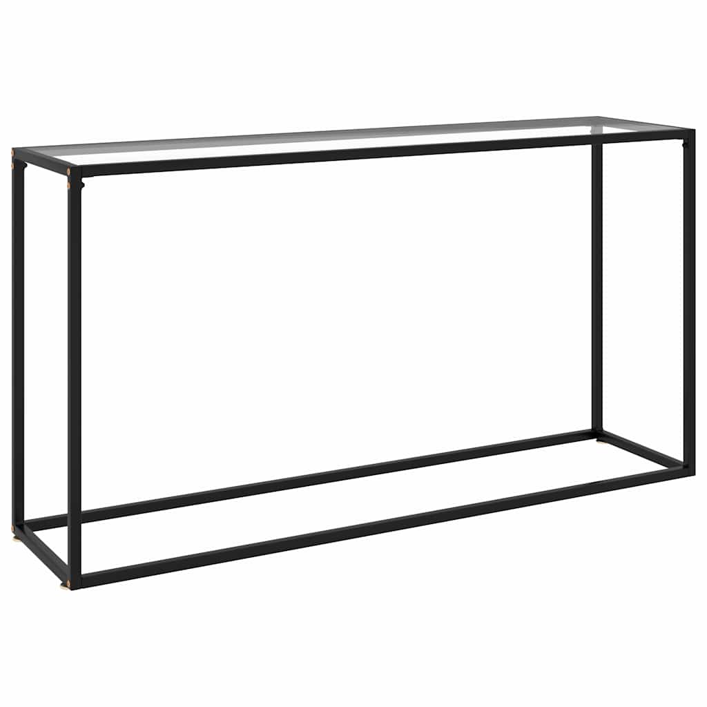 Console Table Transparent 140x35x75 cm Tempered Glass