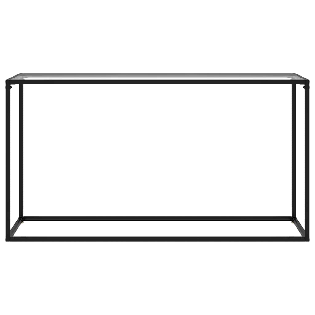 Console Table Transparent 140x35x75 cm Tempered Glass