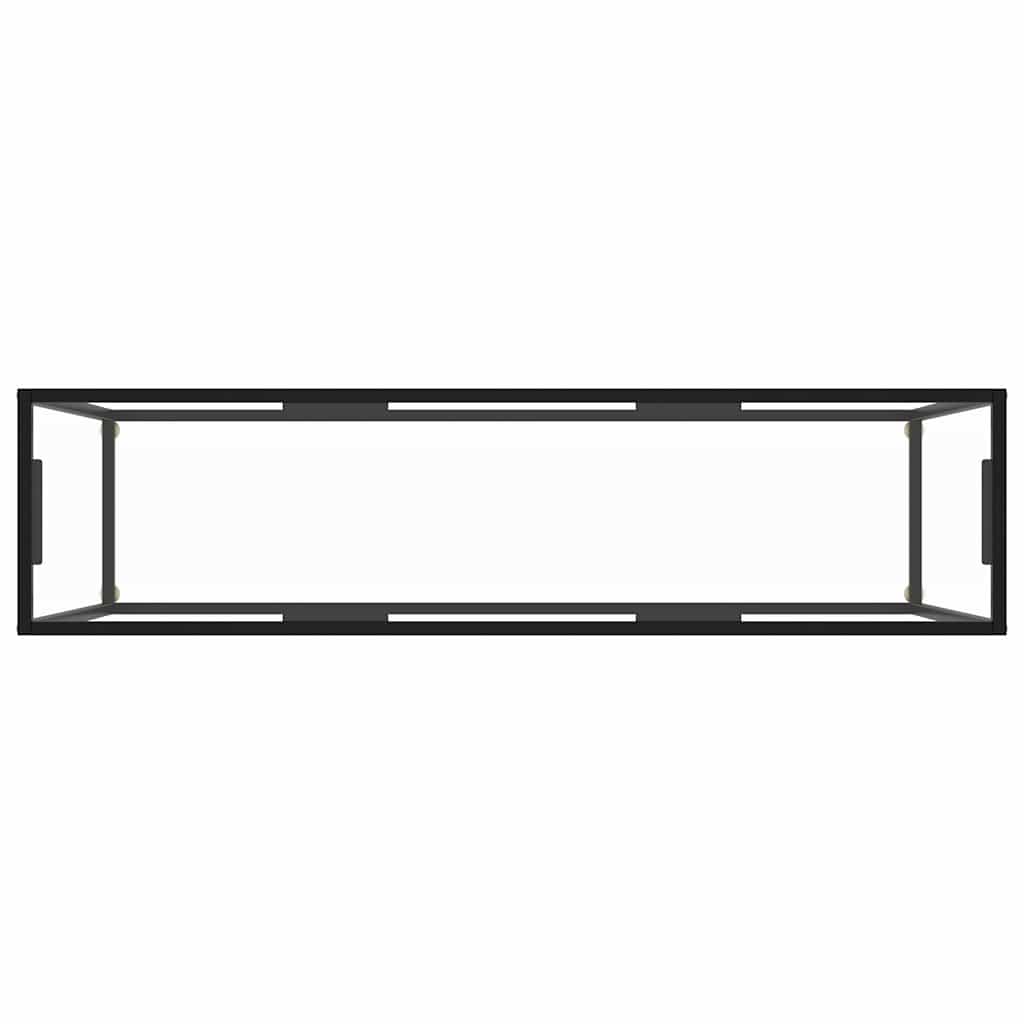 Console Table Transparent 140x35x75 cm Tempered Glass