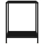 Console Table Black 60x35x75 cm Tempered Glass