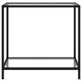 Console Table Transparent 80x35x75 cm Tempered Glass - Front View