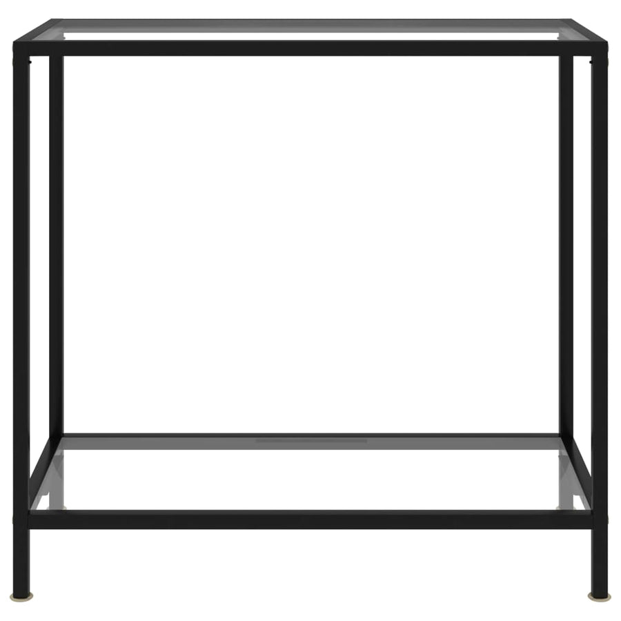 Console Table Transparent 80x35x75 cm Tempered Glass