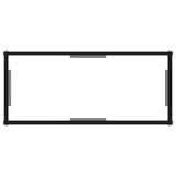 Console Table Transparent 80x35x75 cm Tempered Glass - Top-Down View