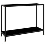 Console Table Black 100x35x75 cm Tempered Glass