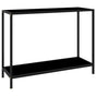 Console Table Black 100x35x75 cm Tempered Glass