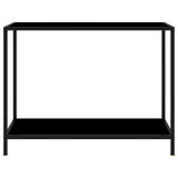 Console Table Black 100x35x75 cm Tempered Glass