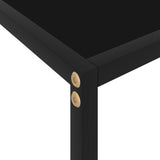 Console Table Black 100x35x75 cm Tempered Glass