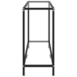 Console Table Transparent 120x35x75 cm Tempered Glass
