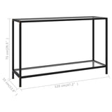 Console Table Transparent 120x35x75 cm Tempered Glass - Rear View