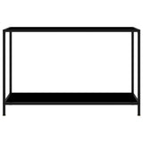 Console Table Black 120x35x75 cm Tempered Glass