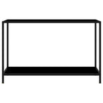 Console Table Black 120x35x75 cm Tempered Glass