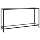 Console Table Transparent 140x35x75 cm Tempered Glass