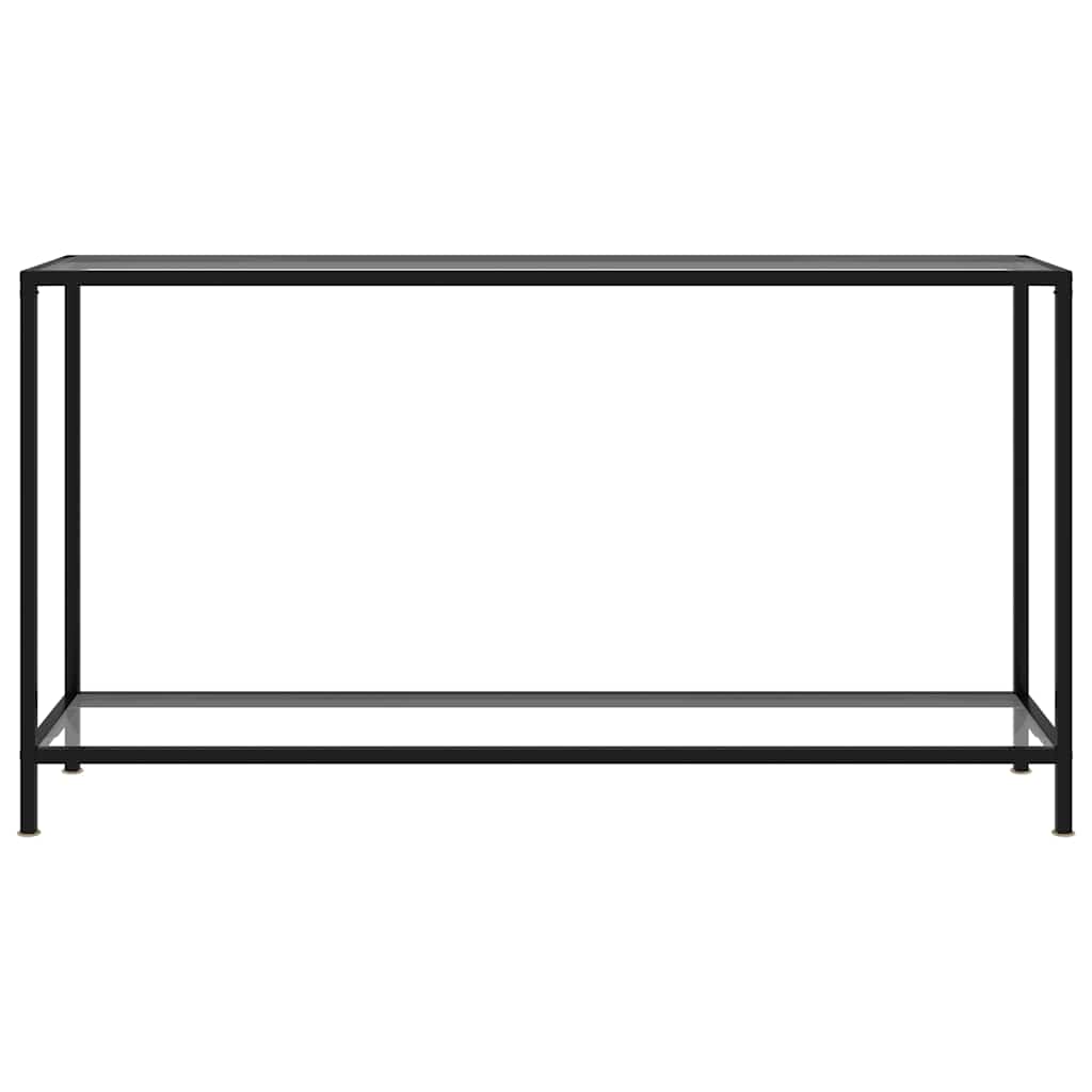 Console Table Transparent 140x35x75 cm Tempered Glass