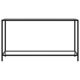 Console Table Transparent 140x35x75 cm Tempered Glass