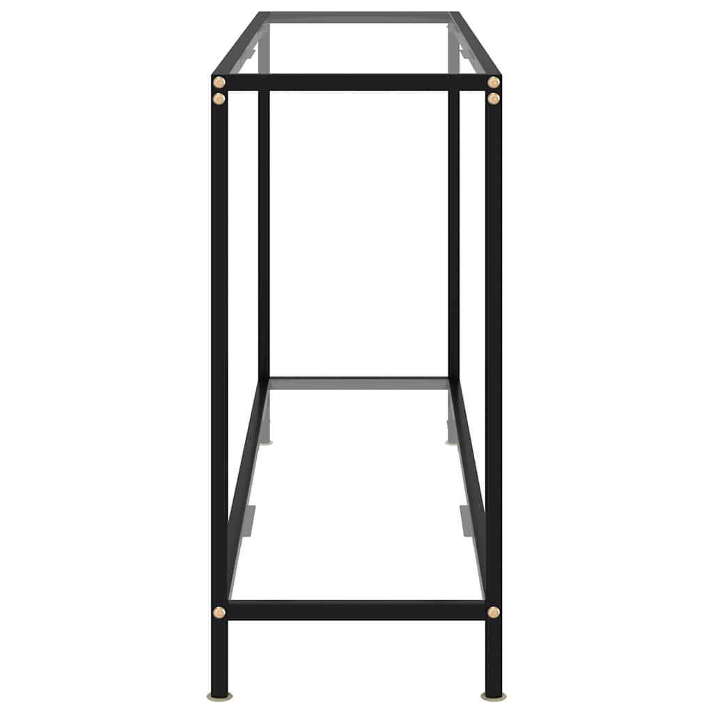 Console Table Transparent 140x35x75 cm Tempered Glass