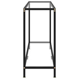 Console Table Transparent 140x35x75 cm Tempered Glass - Side View