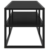 TV Cabinet Black with Black Glass 100x40x40 cm