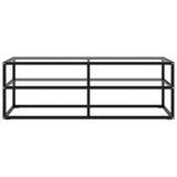 TV Cabinet Black with Tempered Glass 120x40x40 cm