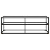 TV Cabinet Black with Tempered Glass 120x40x40 cm - Front View
