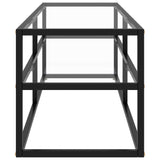 TV Cabinet Black with Tempered Glass 120x40x40 cm