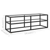 TV Cabinet Black with Tempered Glass 120x40x40 cm - Rear View