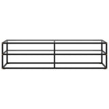 TV Cabinet Black with Tempered Glass 160x40x40 cm
