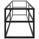 TV Cabinet Black with Tempered Glass 160x40x40 cm