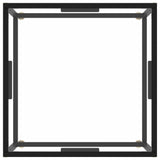 Coffee Table Black with Tempered Glass 60x60x35 cm