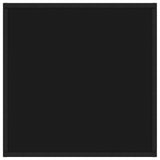 Coffee Table Black with Black Glass 60x60x35 cm - Side View