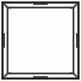 Coffee Table Black with Tempered Glass 80x80x35 cm