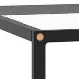 Coffee Table Black with Tempered Glass 80x80x35 cm - Top-Down View
